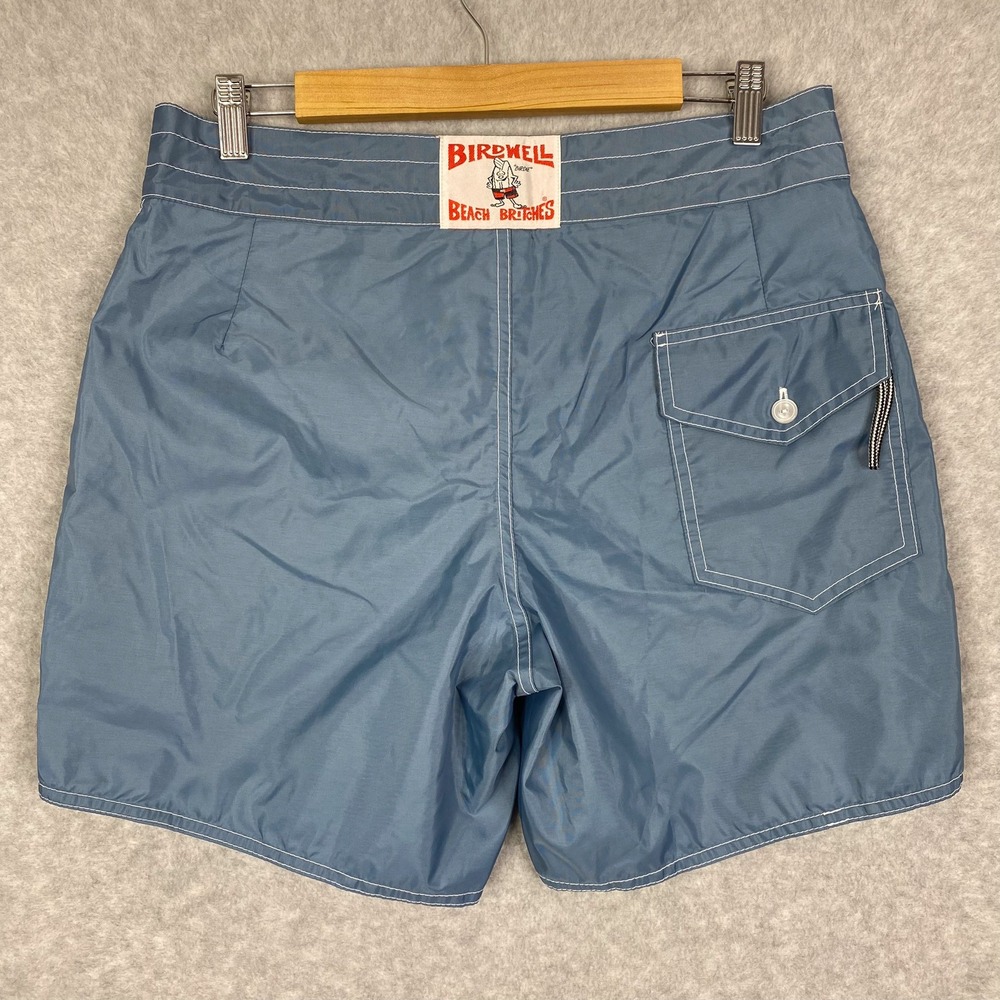 Vintage Birdwell Beach Britches Mens 32 Blue Board Shorts Made in USA - Picture 3 of 10